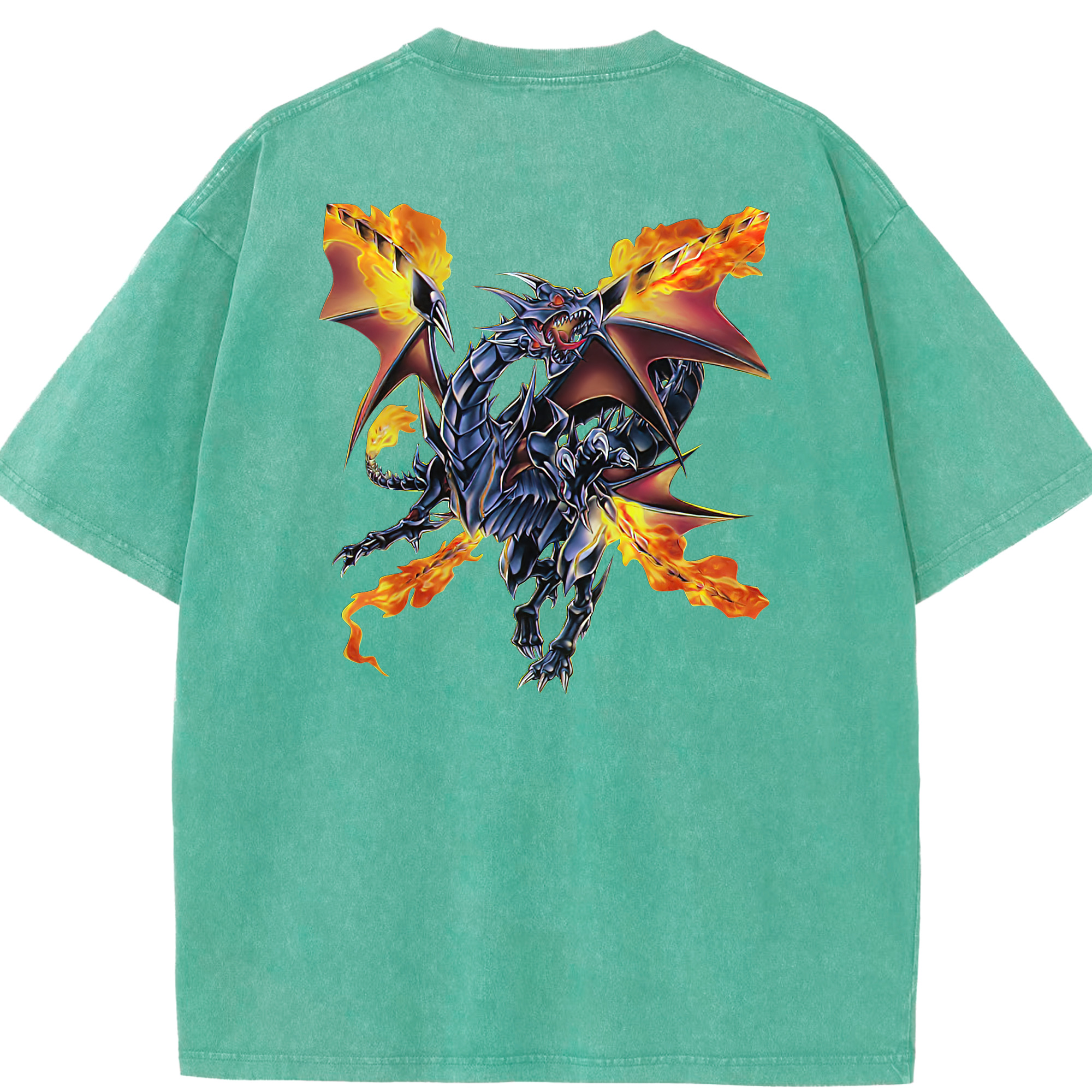 （画像用） 遊☆戯☆王 Yu-Gi-Oh! 綿100% ヴィンテージ風 半袖Tシャツ（背面プリント）